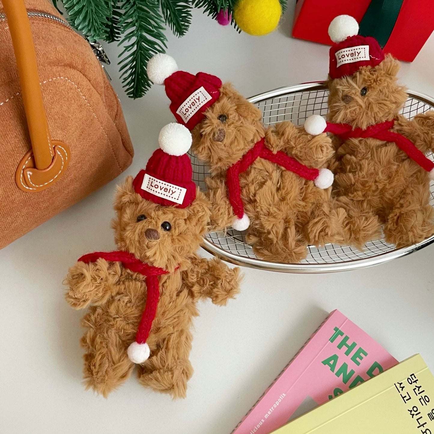 Cute Barcelona Bear Doll Christmas Pendant