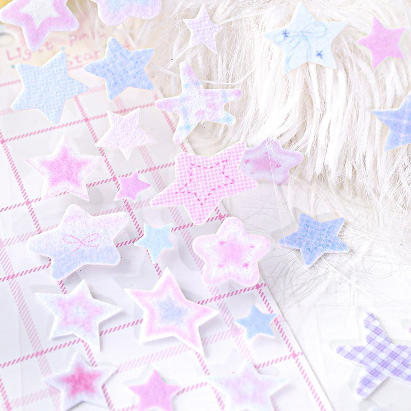 Star shaped three-dimensional felt decorative sticker