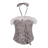 Cat ear hooded cotton jacket cami shorts set