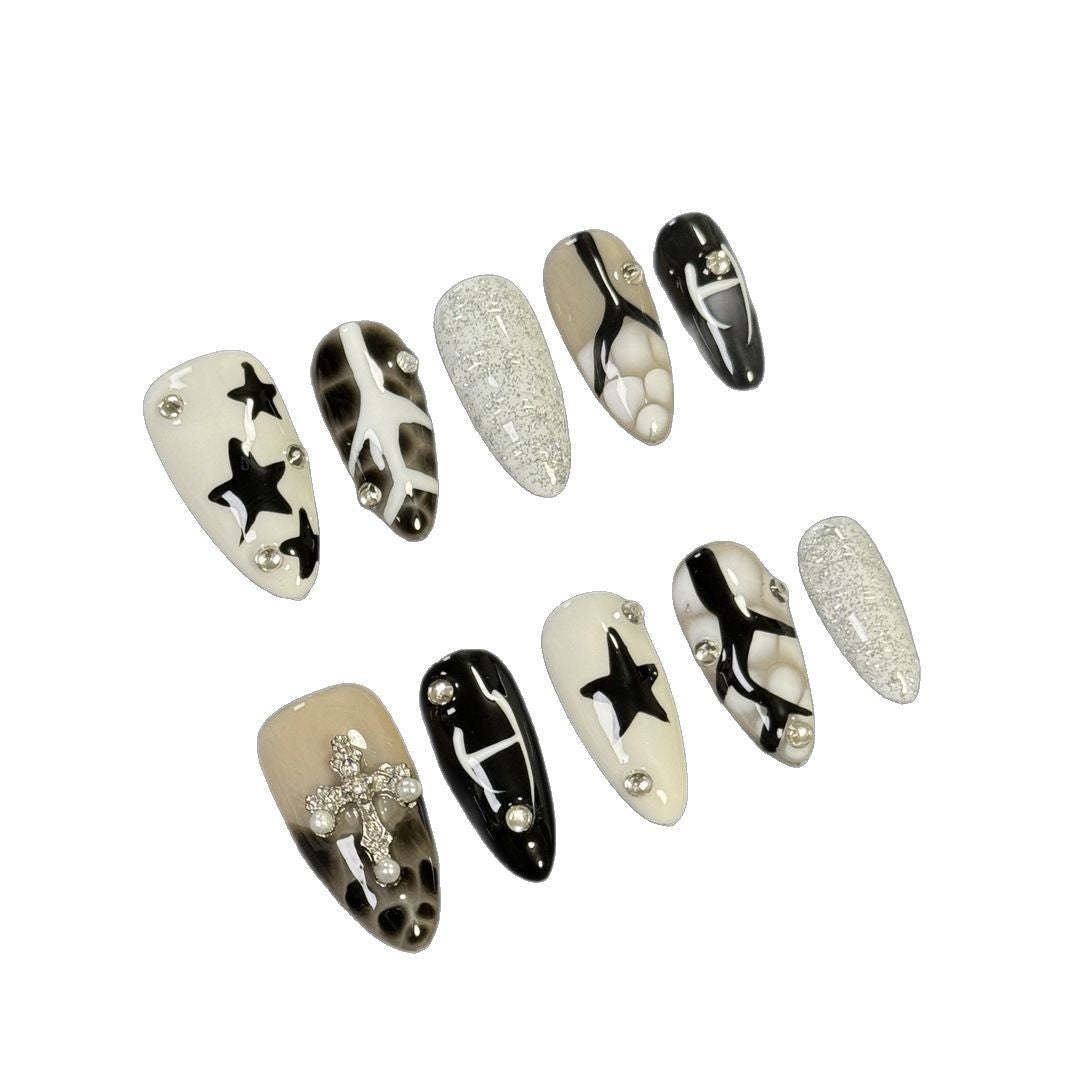 Black and white graffiti metal stars wearing armor