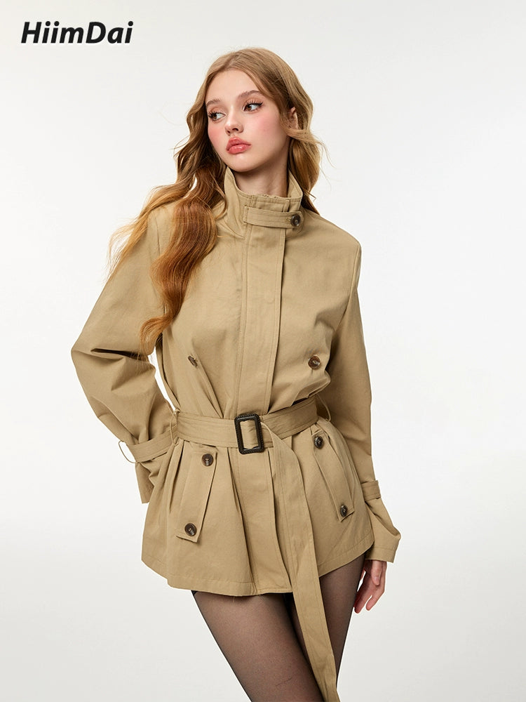 trench coat with a detachable shawl