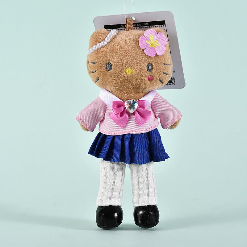 Cherry Blossom Pink Long Leg Kitty Plush Pendant