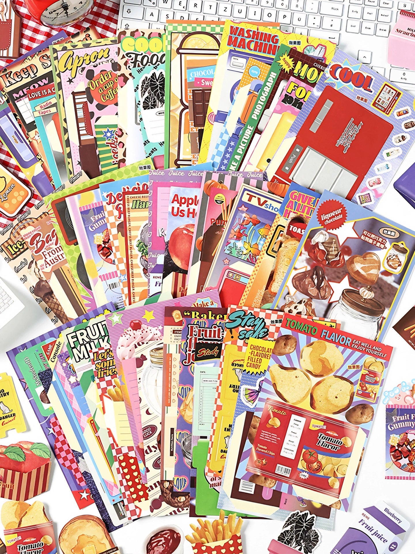 Japanese retro fun sticky note material book 20pic