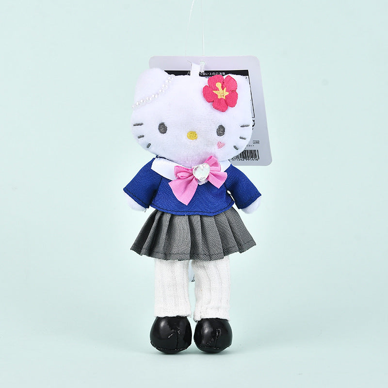Cherry Blossom Pink Long Leg Kitty Plush Pendant