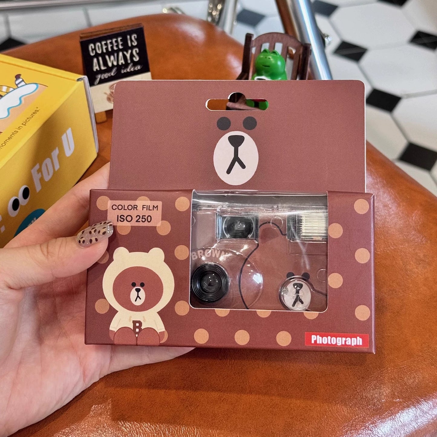 Brown Bear disposable film camera