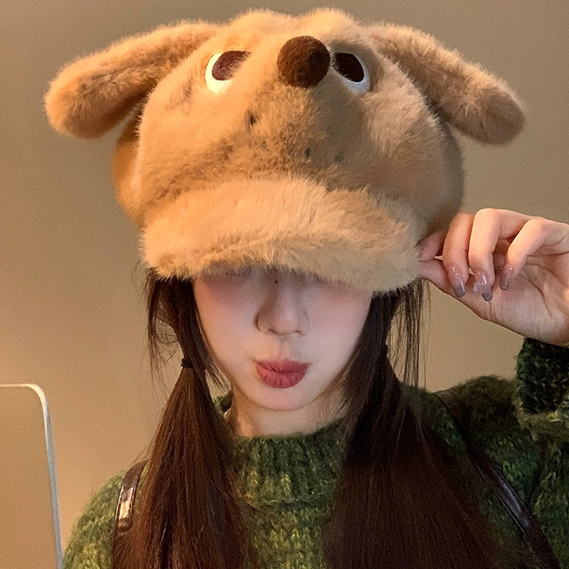 Plush Angry Dog Baseball Hat