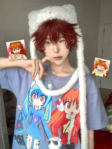 PaoCai joint Eva Lingpoli Asuka print tee