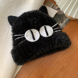 Cute Big eyed Cat Plush Hat