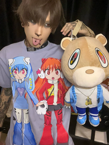 PaoCai joint Eva Lingpoli Asuka print tee