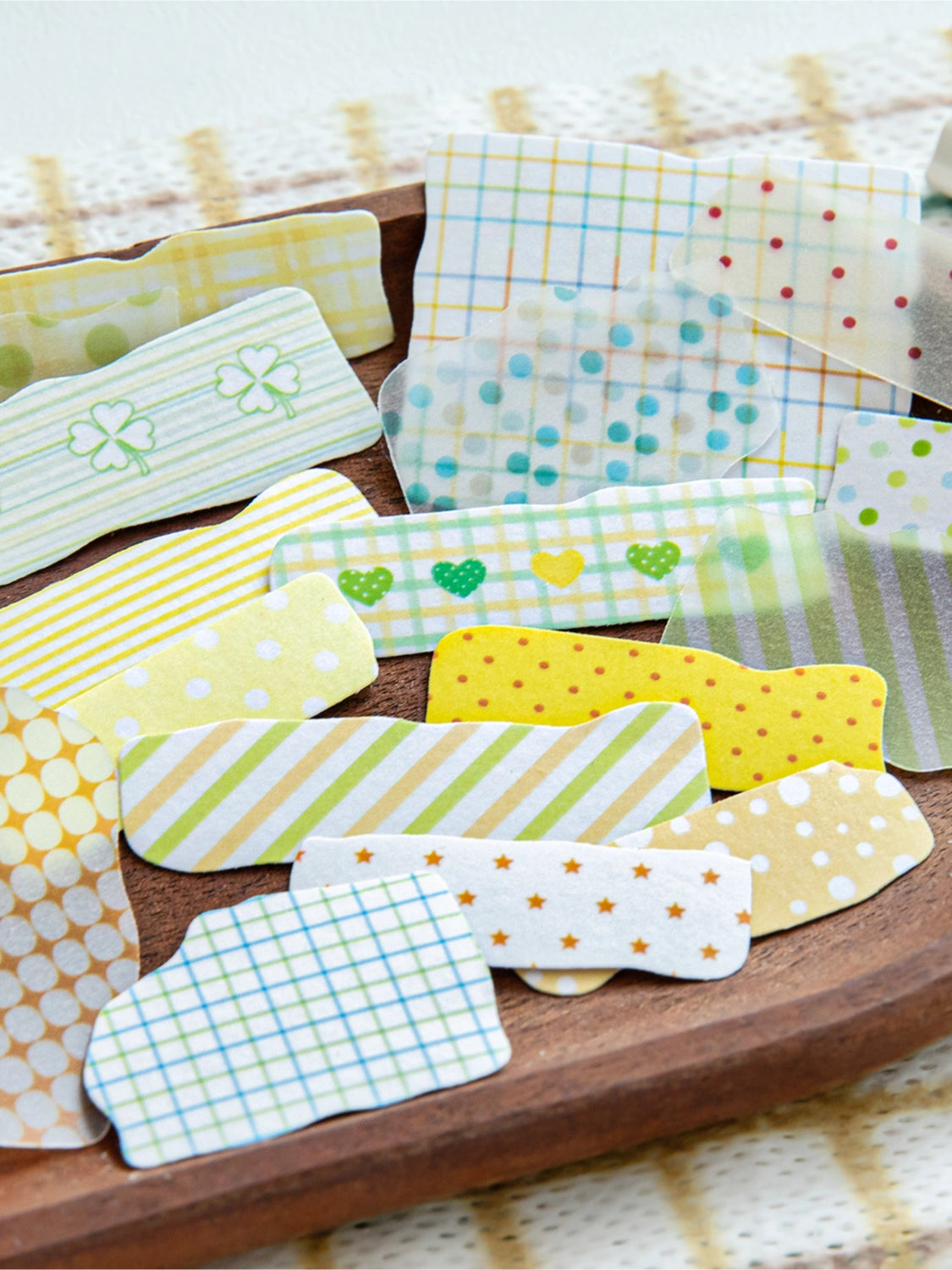 50pcs grid pattern small paper sticker