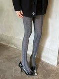 Thin pantyhose with vertical stripes