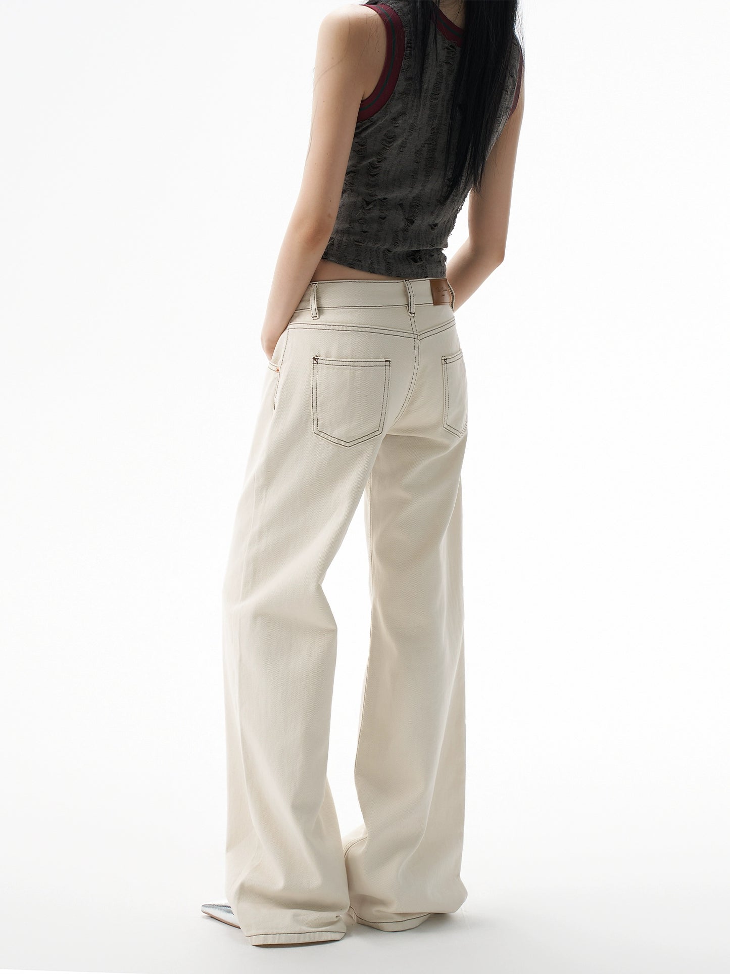 Apricot low rise jeans