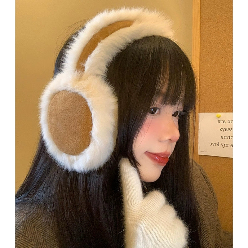 Suede plush earmuffs