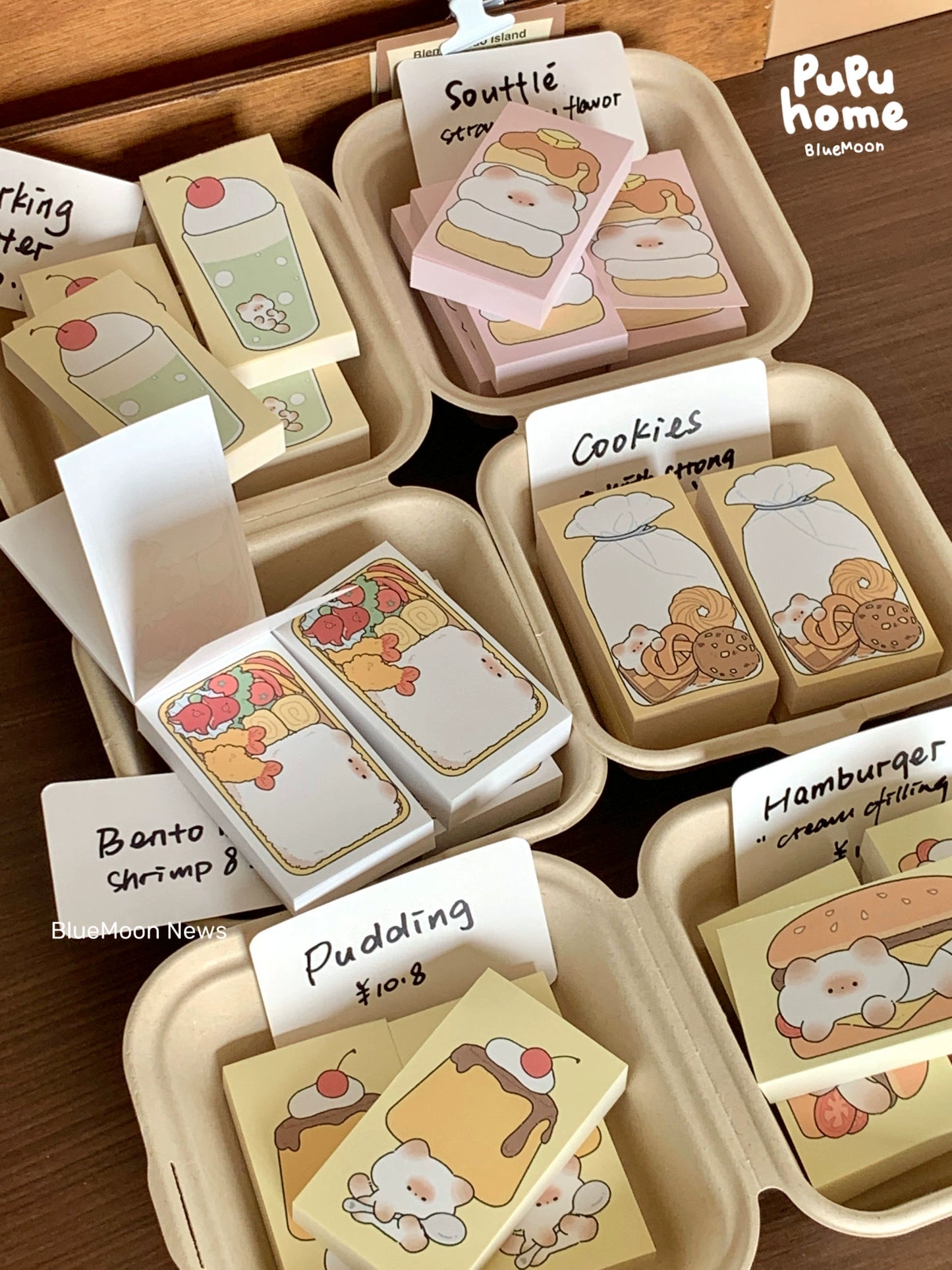 Mantou cat [pupuhome food series] mini note