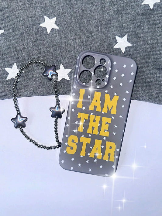 I AM THE STAR Grey star phone case phone chain