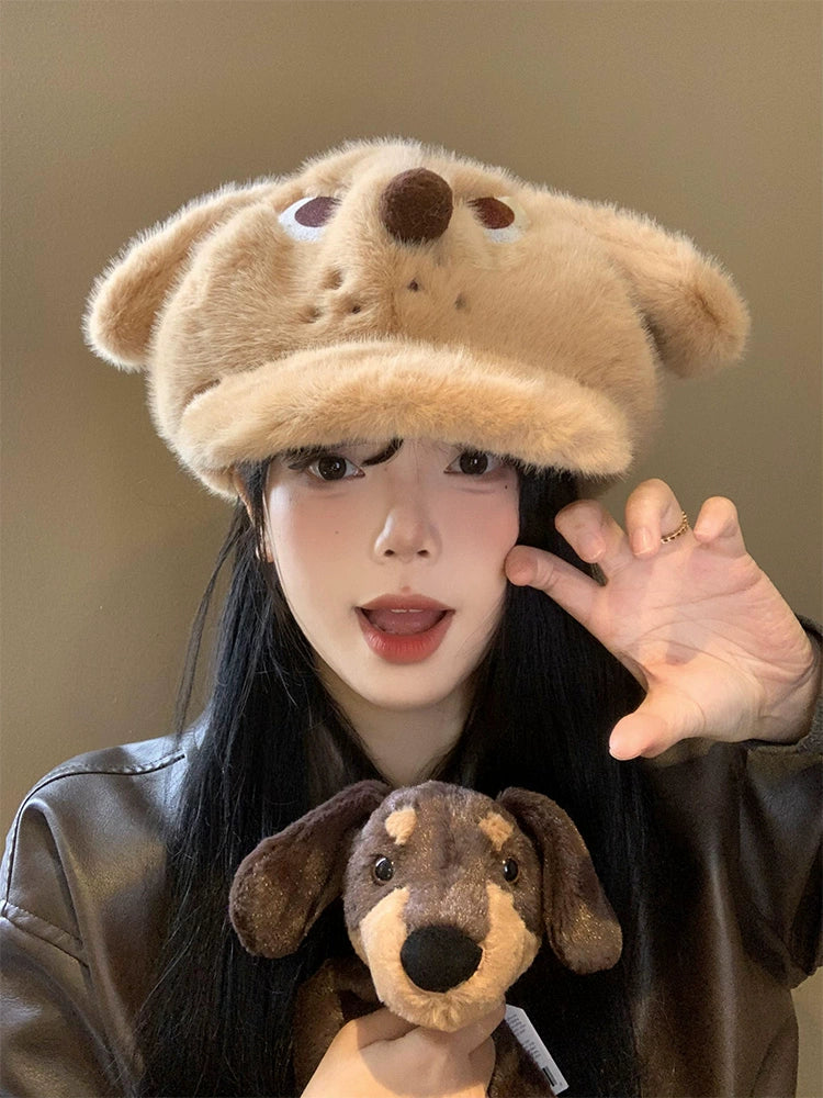 Angry Dog Ears Plush Beret