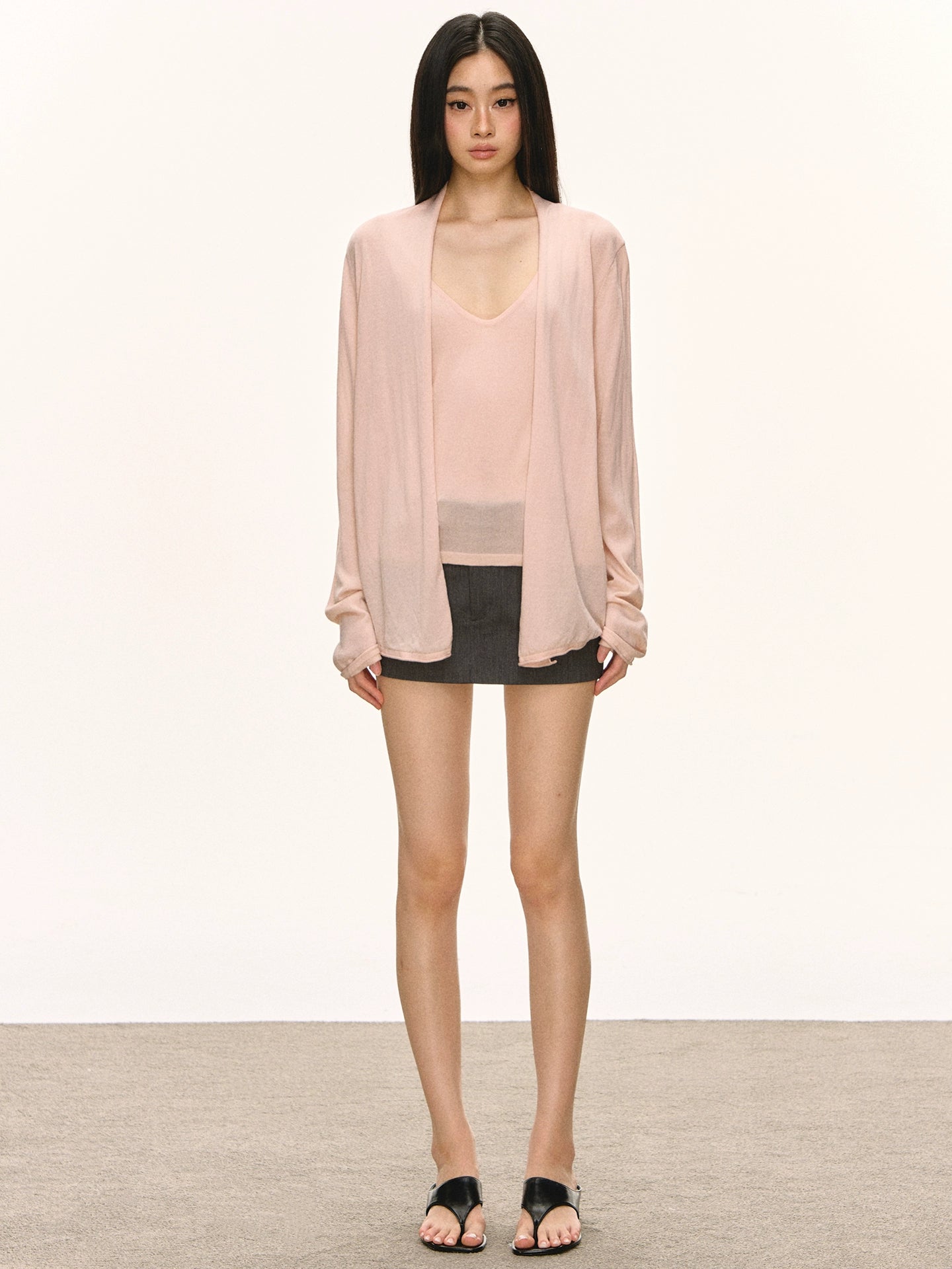 Tencel Linen Pink Knitted Set