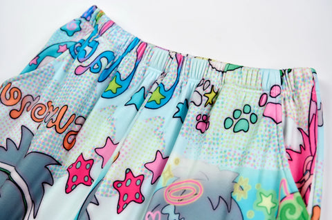 Cartoon Two Girls German Velvet Pajamas