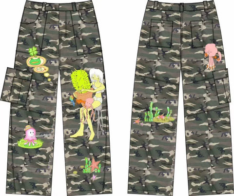 Octopus grass joint camouflage pants