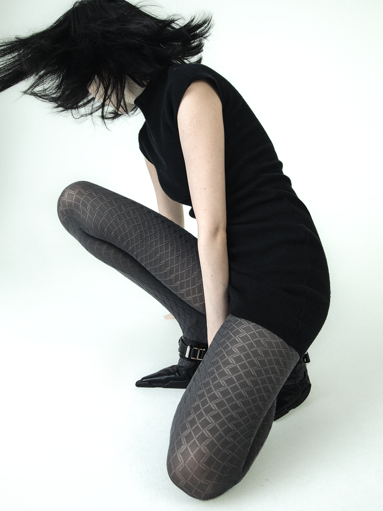 diamond grid pattern stockings