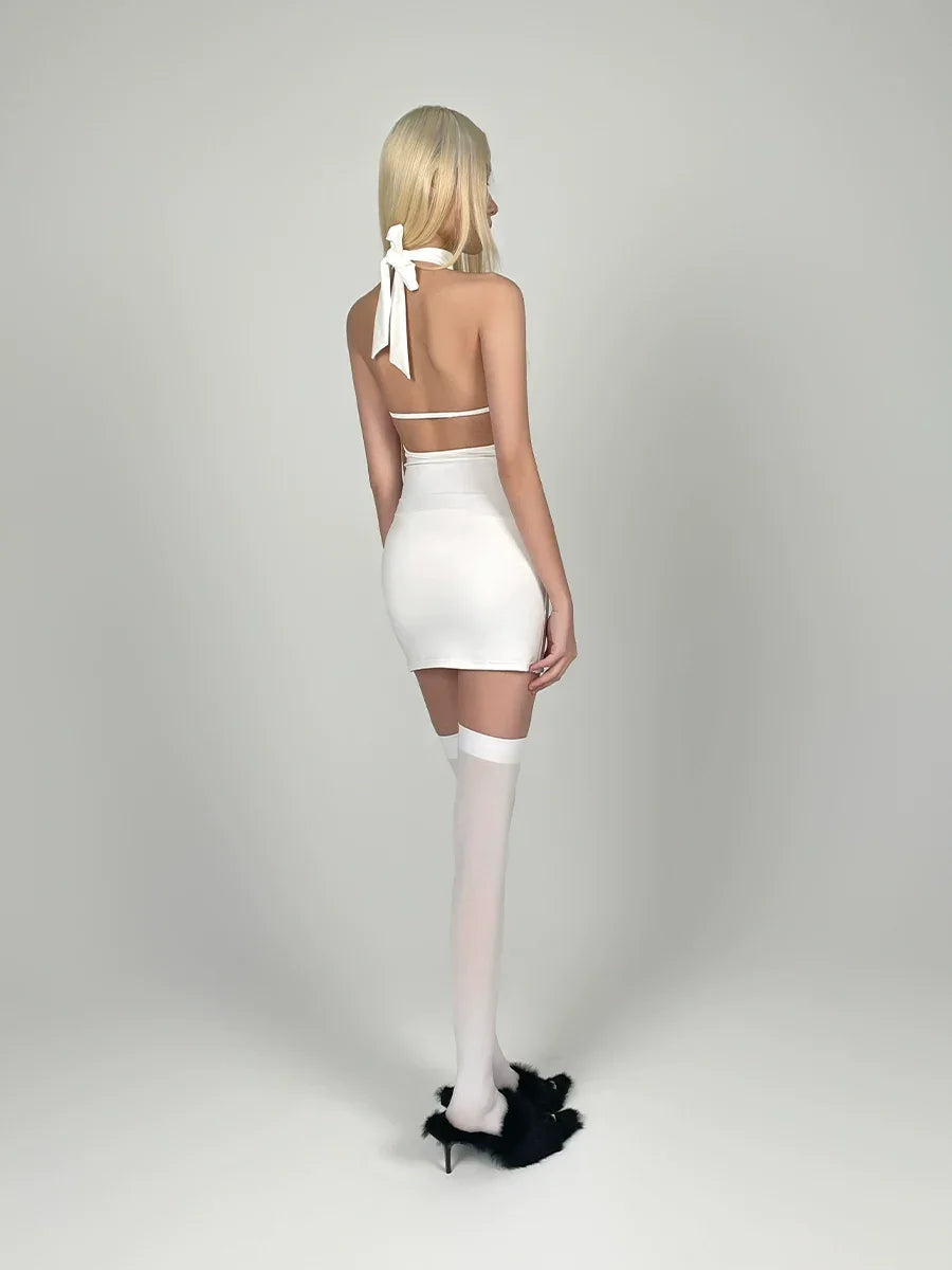 Muse high neck mini dress