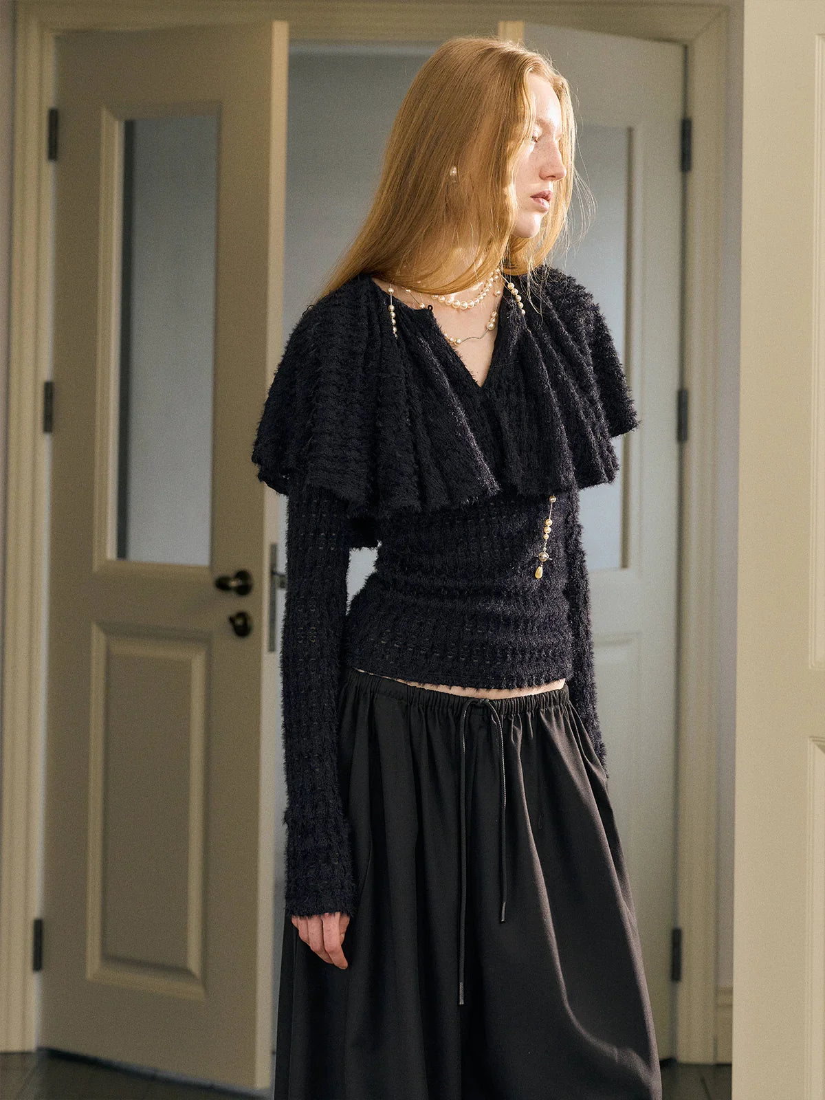 Victoria cape knitted top