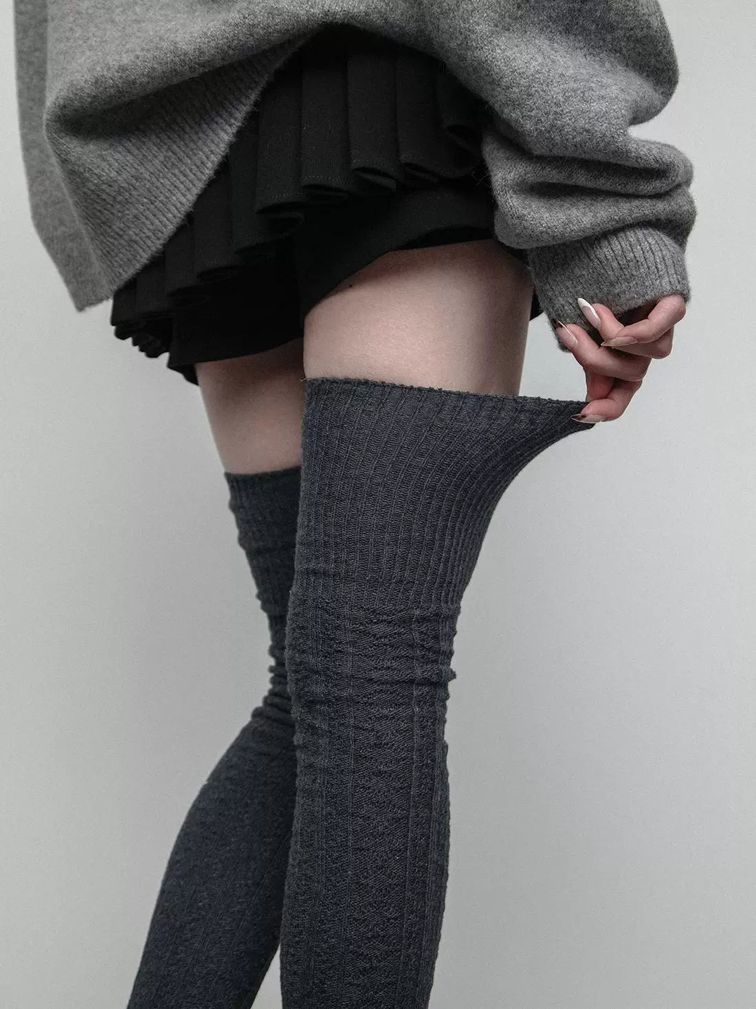 thickened cotton thigh stockings