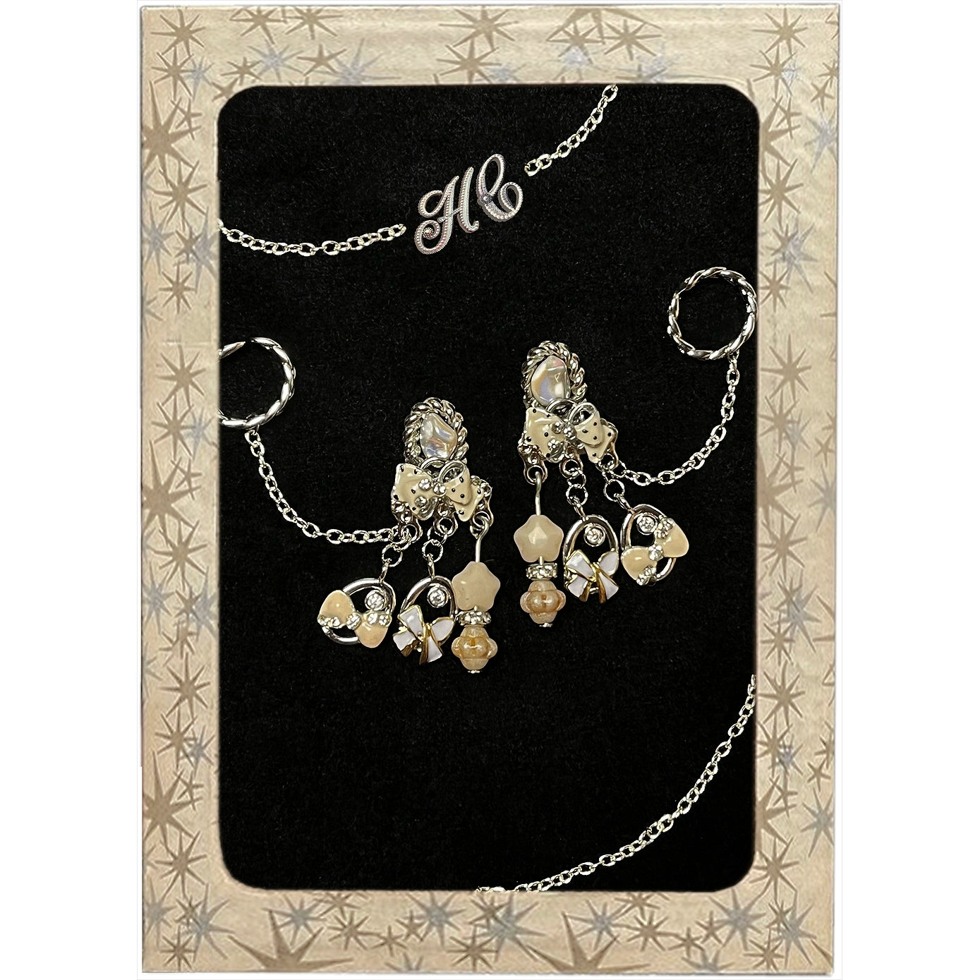 Princess Taj Mahal Butterfly Collection tassel fan earrings