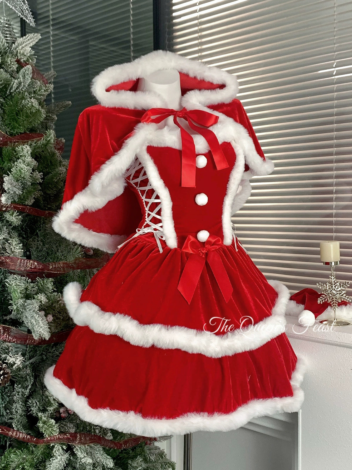 Christmas First Snow | Christmas Dress Velvet strapless Lolita Dress