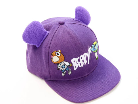 Kanye Graduation Purple Dropout Bear Hat