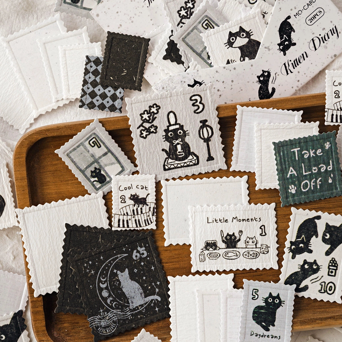 20pics relief stamp tent sticker