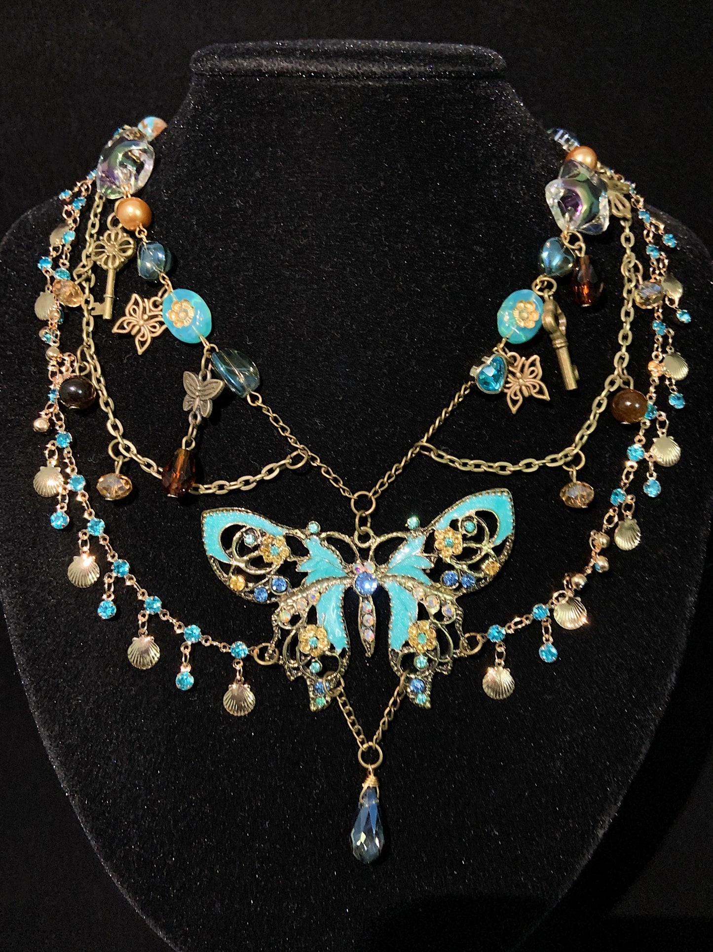 Hathaway Butterfly Bead Necklace Waist Chain