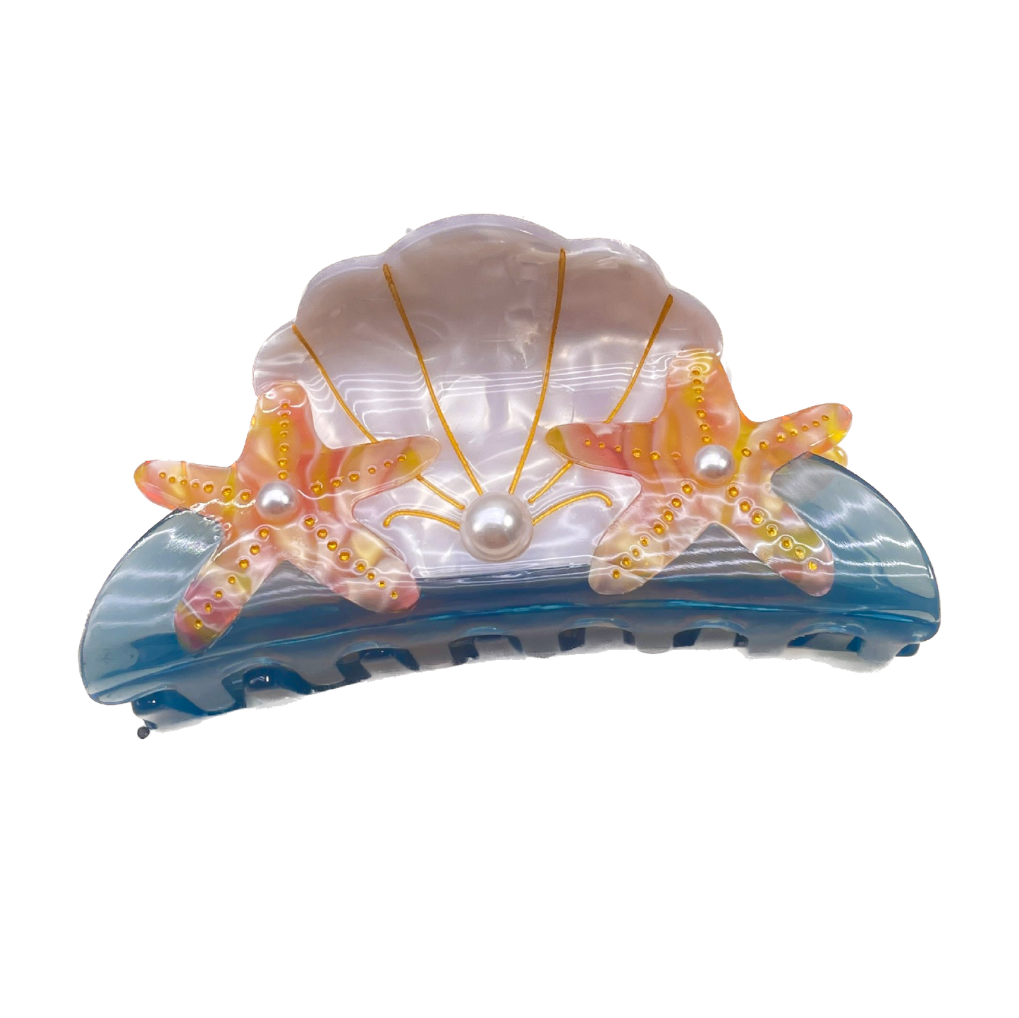 Shell Conch Sea Star Hair Clip
