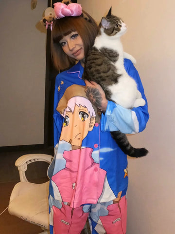 Pinkboy pink boy German velvet pajamas