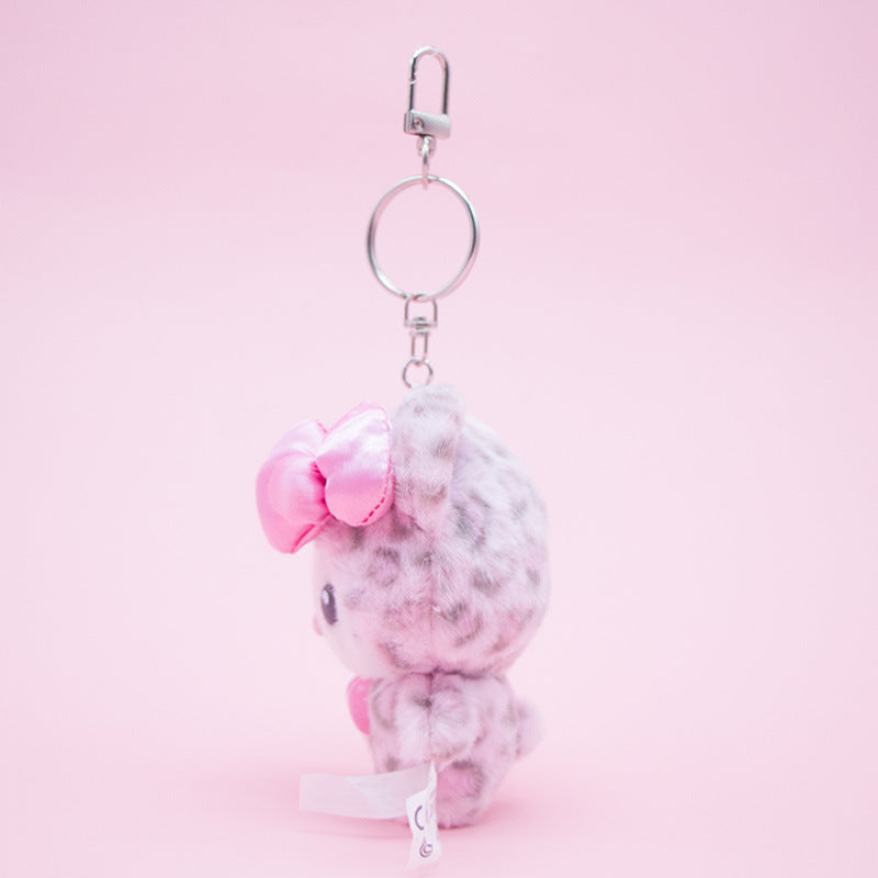 HelloKitty Latte Leopard Pattern Keychain Bag Pendant 10cm