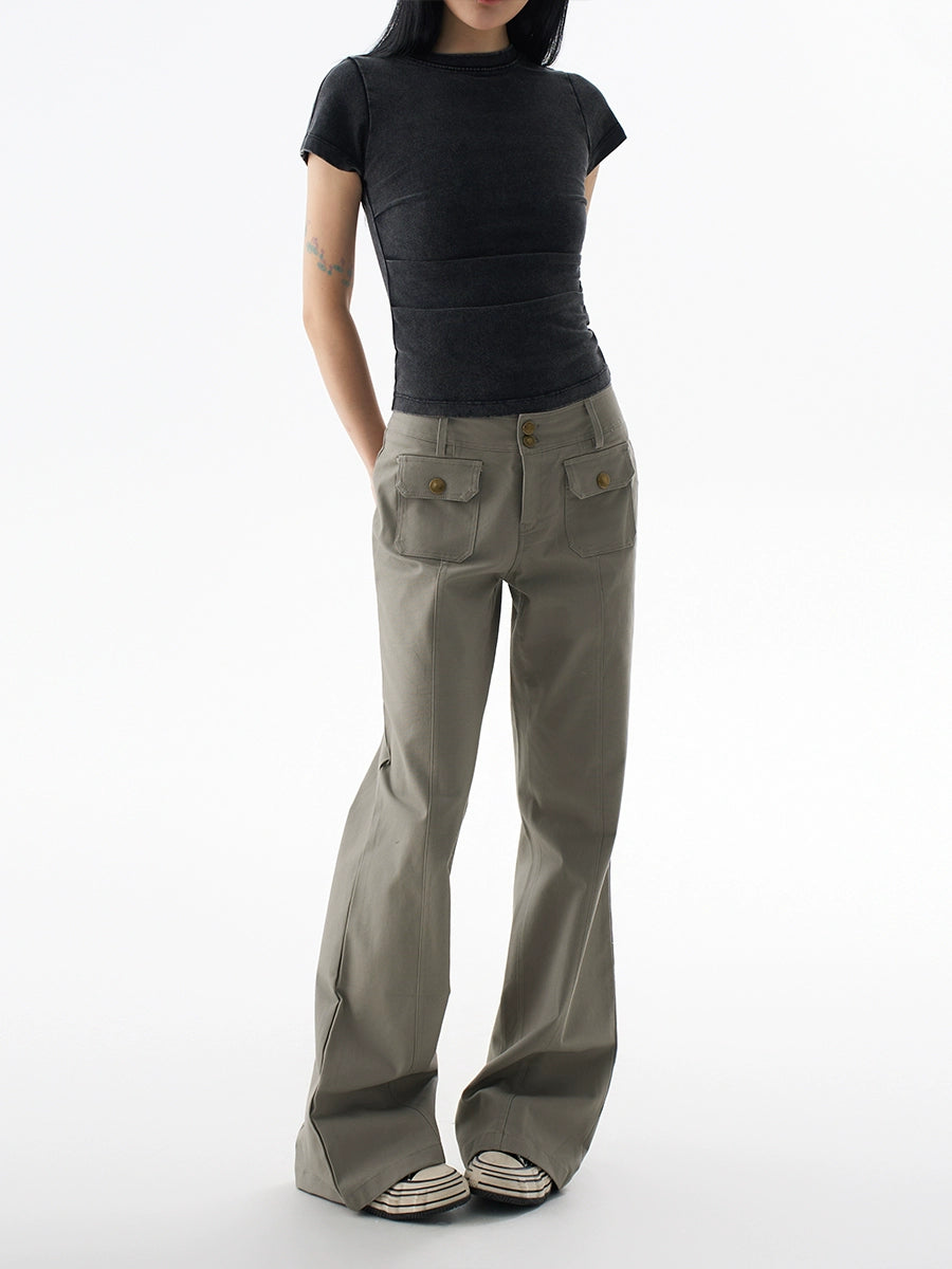 Micro pull work pants