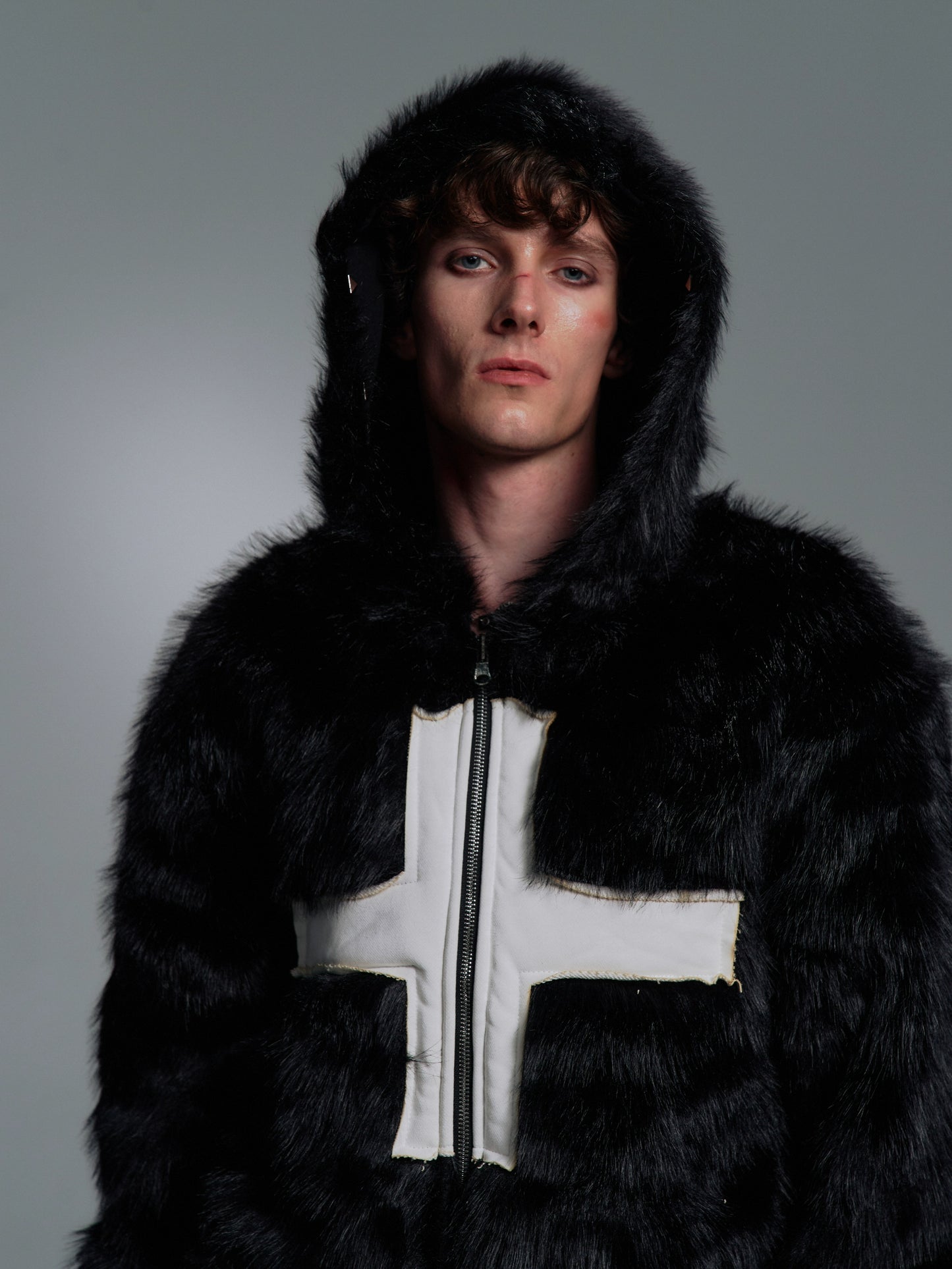 Seal cross imitation mink fur grass rivet double-sided coat of the "Cyrus Empire"