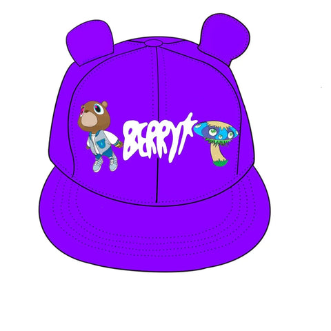 Kanye Graduation Purple Dropout Bear Hat