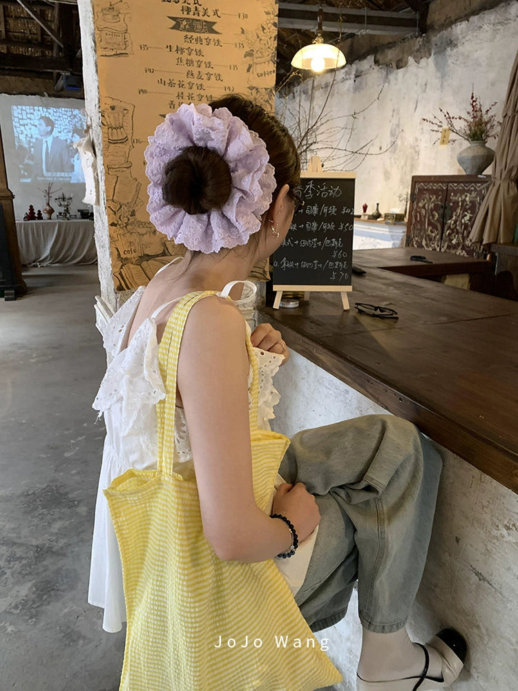 Purple French Scrunchie