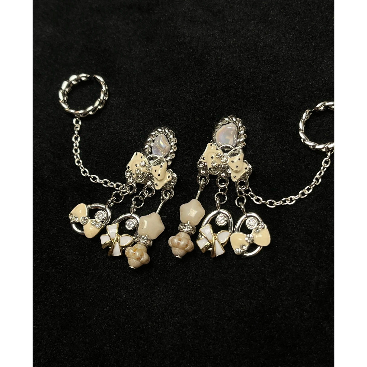 Princess Taj Mahal Butterfly Collection tassel fan earrings