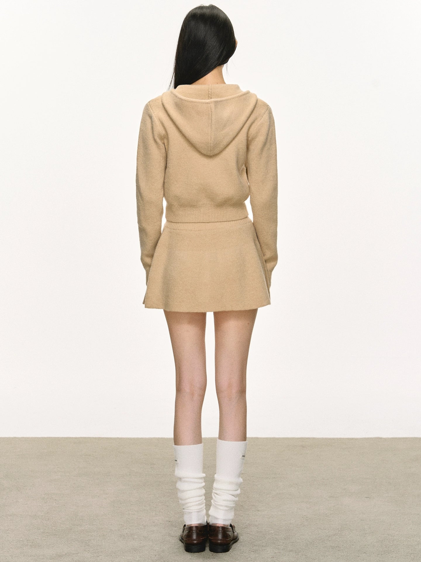 Sweater cardigan mini skirt set