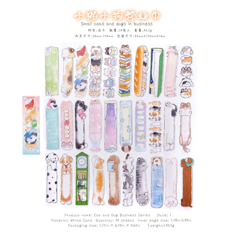 30pcs Cute Cartoon Animal Alien Bookmark
