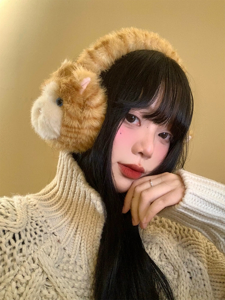 Cat plush earmuffs