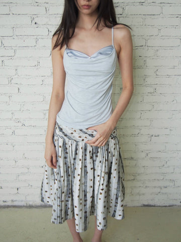 Waterbear retro romantic polka dot blend simple half skirt