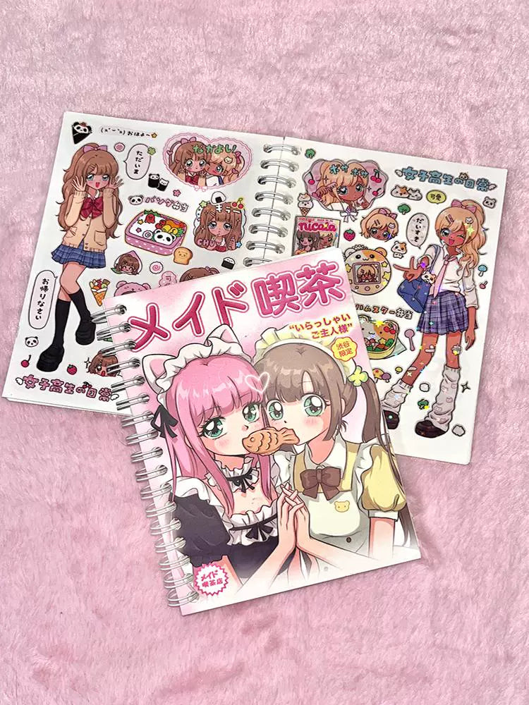 Double sided release A6 coil notebook