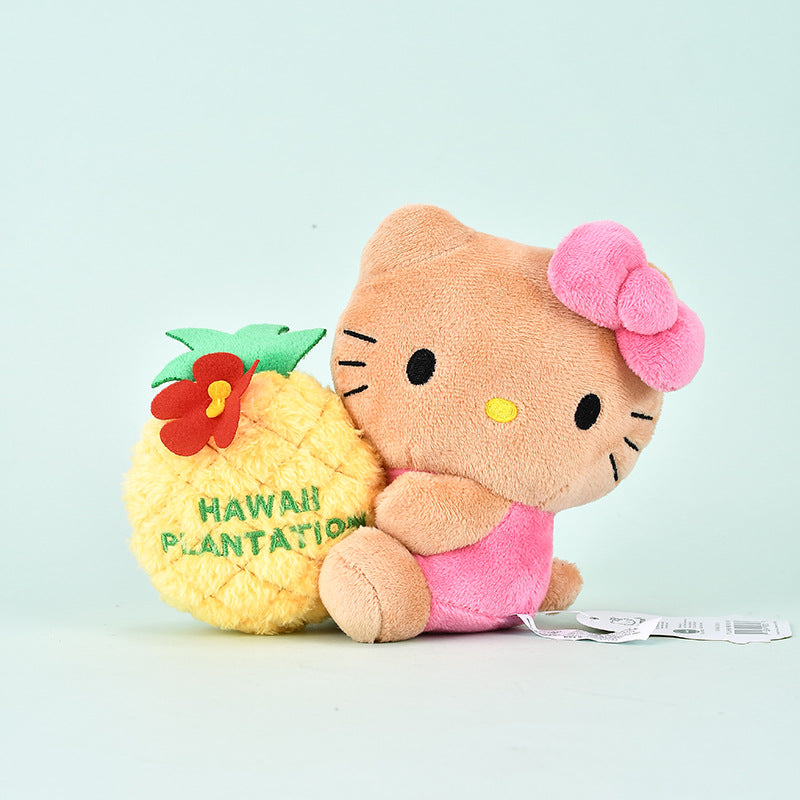 Hawaiian Pineapple Orchard Hello Kitty Plush Pendant