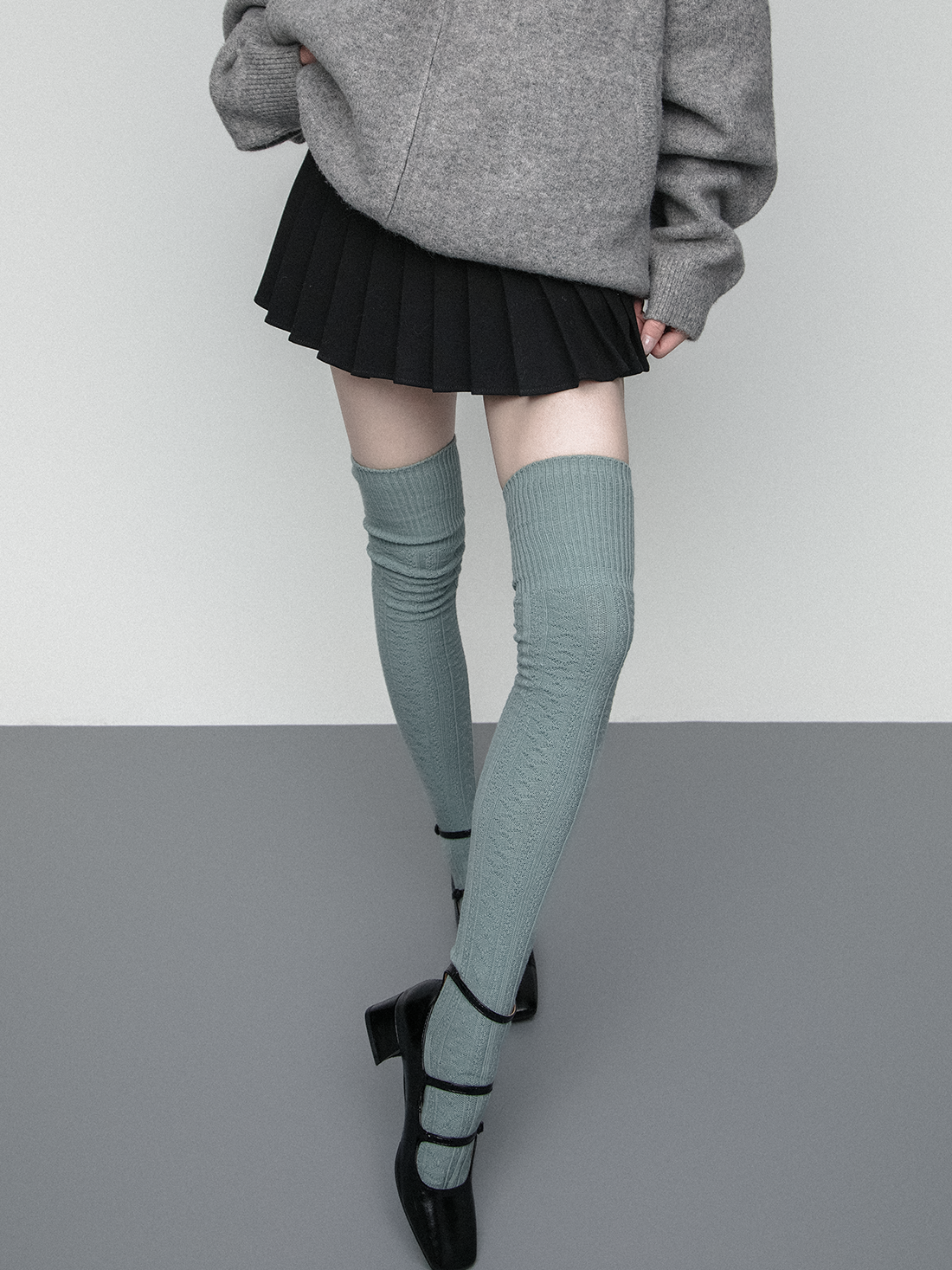 thickened cotton thigh stockings