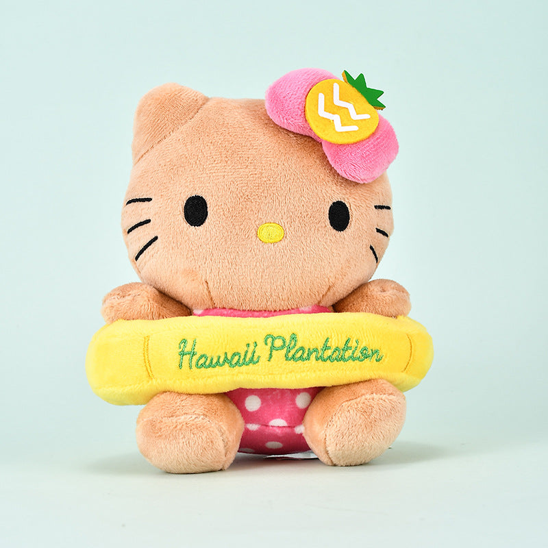 Hawaiian Pineapple Orchard Hello Kitty Plush Pendant