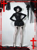 Cross Gothic Dark Cake Puff Skirt
