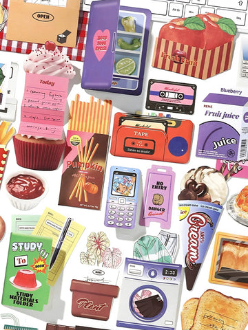 Japanese retro fun sticky note material book 20pic